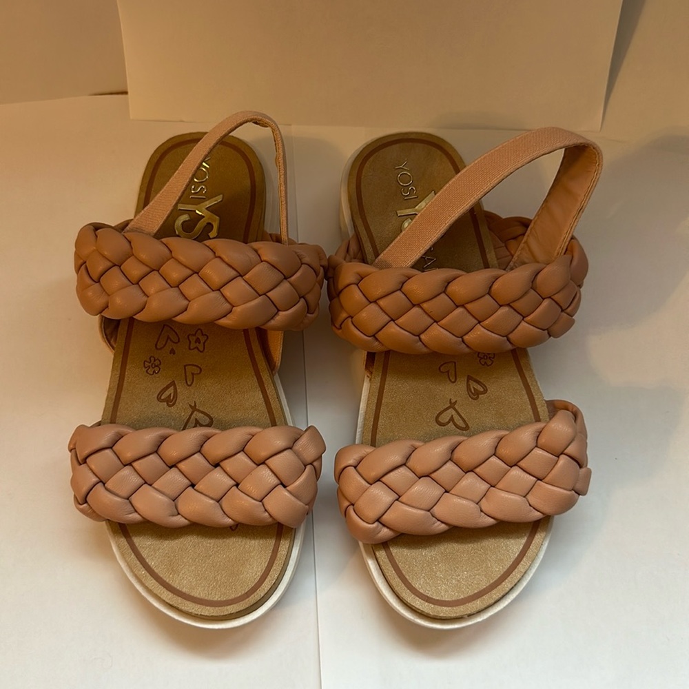 Yosi samra sandals, brand new never worn size 12. Beautiful braid beige sandal